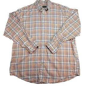Orvis Mens Plaid Button Down Shirt Long Sleeve Cotton XL Multi Color